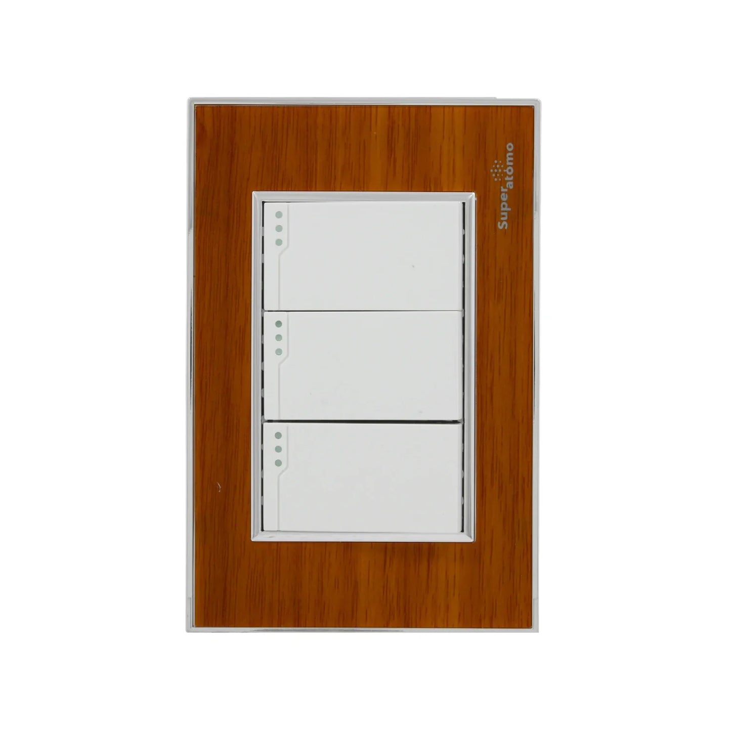 Placa 3 apagadores escalera Super átomo SA1306-PM