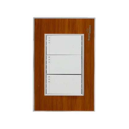 Placa 3 apagadores escalera Super átomo SA1306-PM