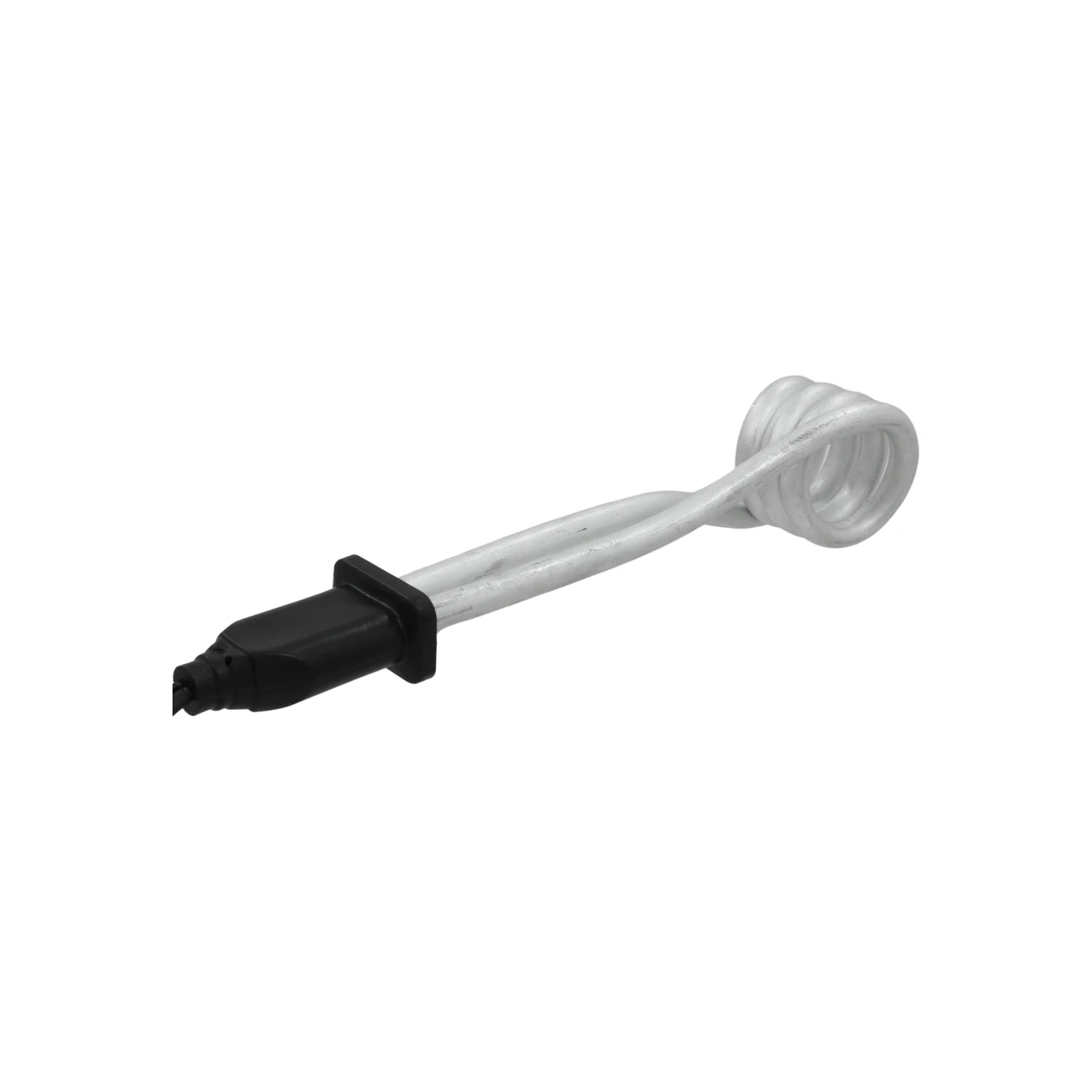 Calentador de inmersión eléctrico portátil con resistencia en espiral y mango negro para calentar agua