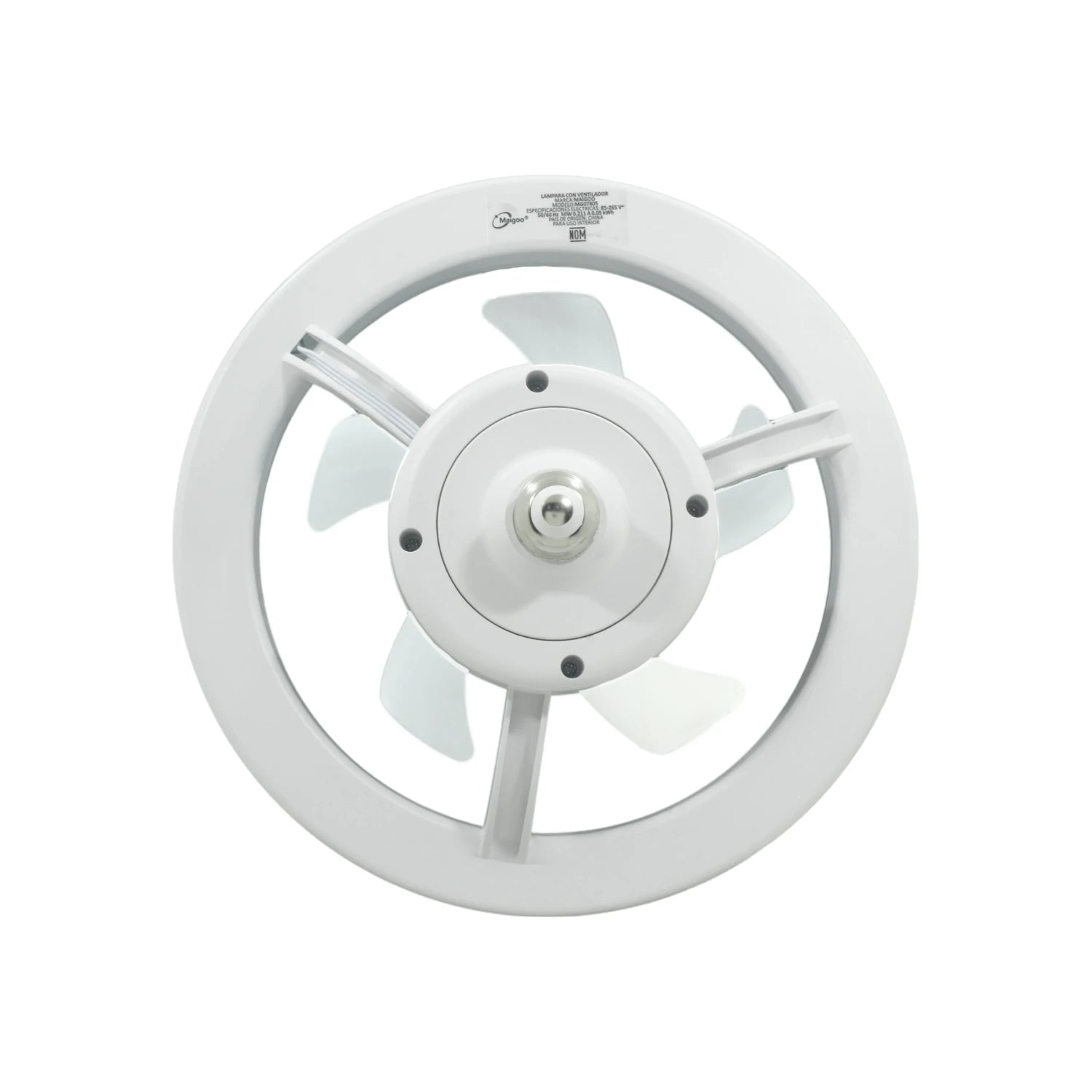 Lámpara con ventilador de techo Maigoo MG0078 blanco 50W, diseño moderno con 3 aspas.