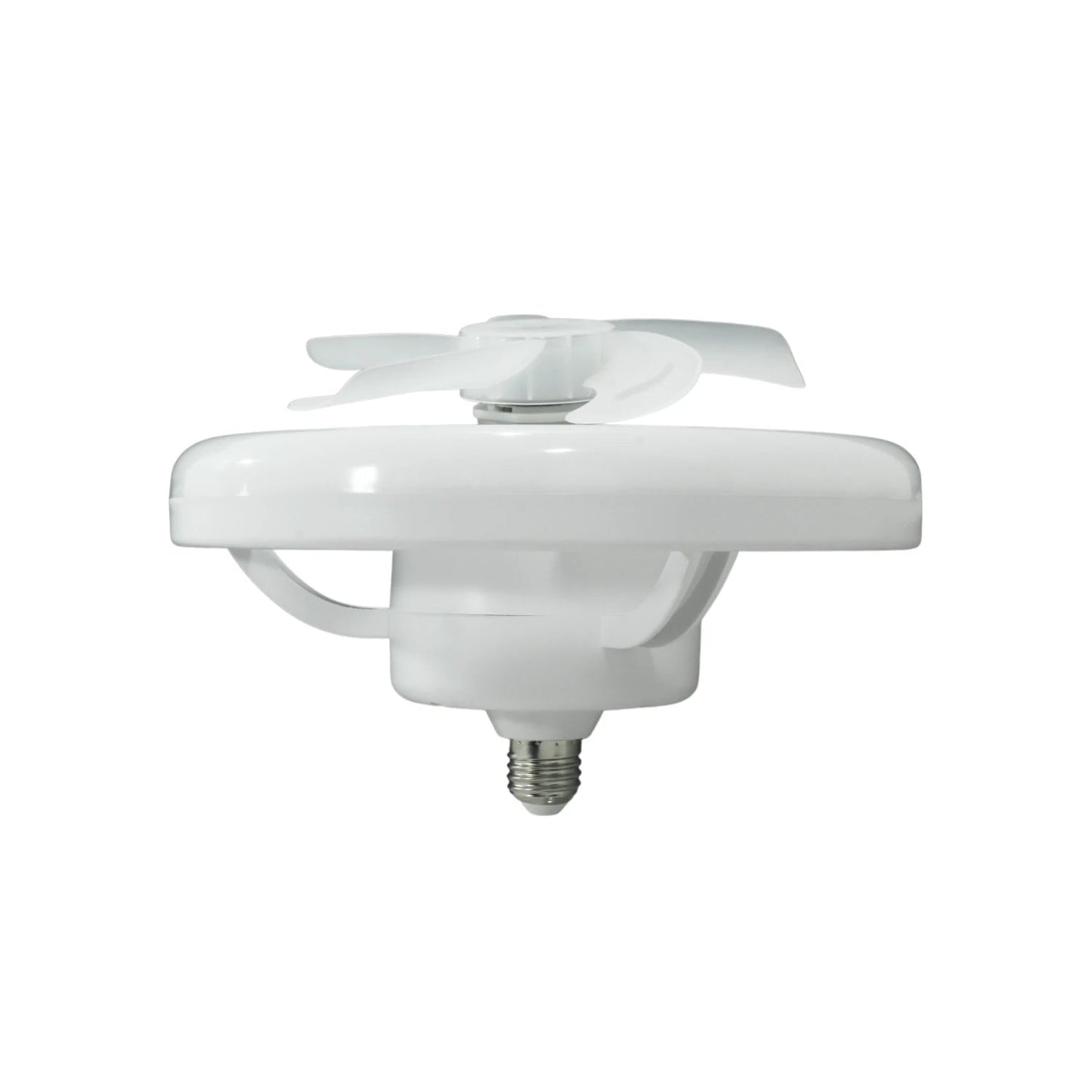 Lámpara de techo LED blanca con ventilador integrado, tipo foco E27, para iluminación y refrigeración