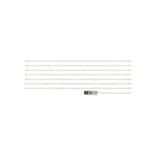 Guirnalda de luces LED blancas para decoración, con conector USB, para uso en interiores o exteriores.