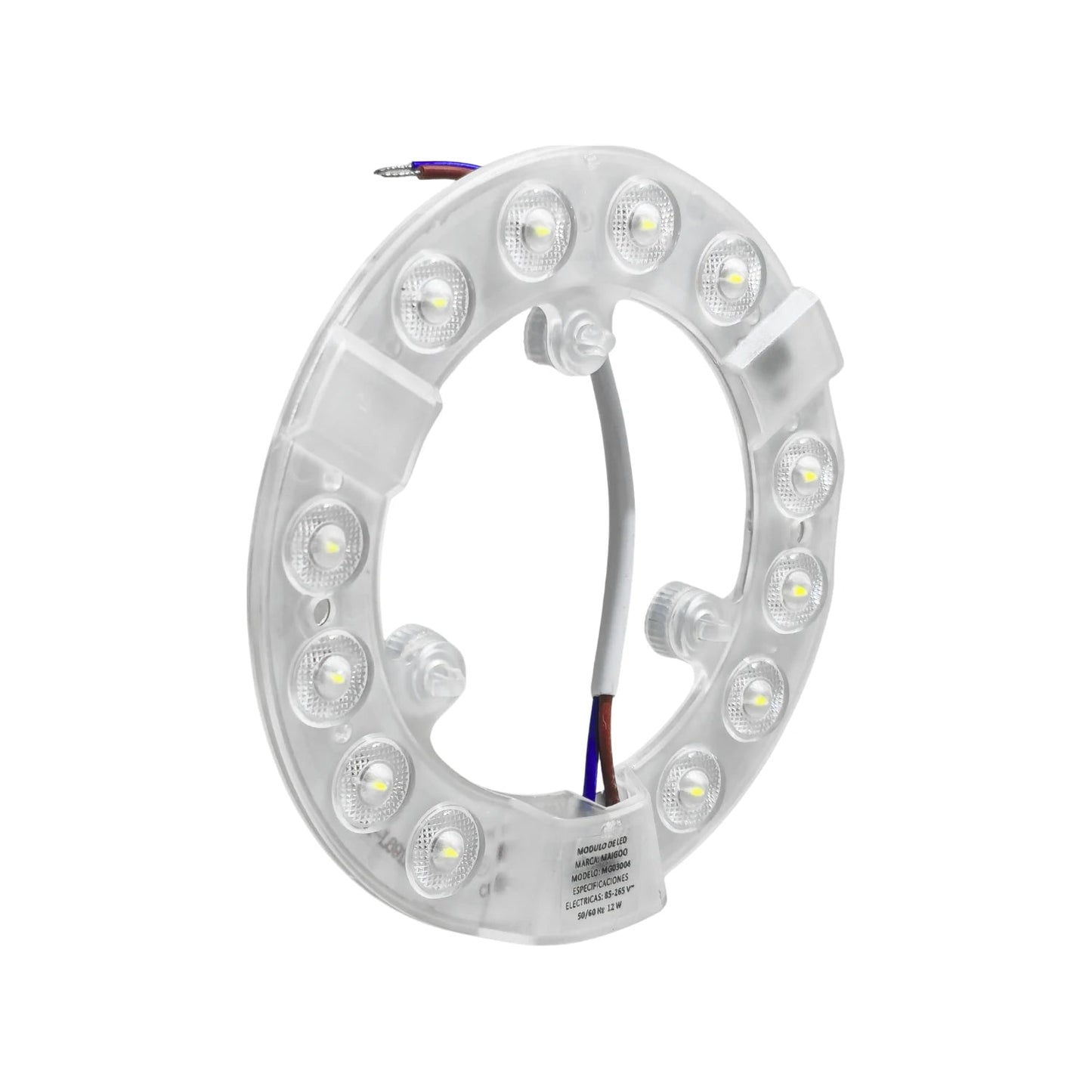 Repuesto módulo LED circular Maigoo MG03004, 12W, luz blanca, con imanes.