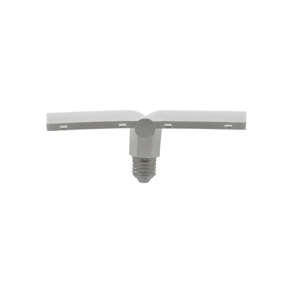 Lámpara LED plegable blanca con tres aspas ajustables y rosca E27 para alta luminosidad