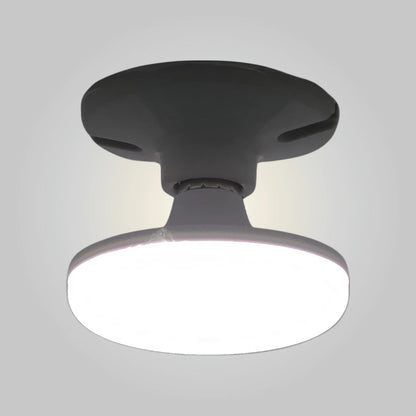 Plafón LED de techo redondo 18W, luz blanca brillante, base gris oscuro, ideal para iluminación moderna.