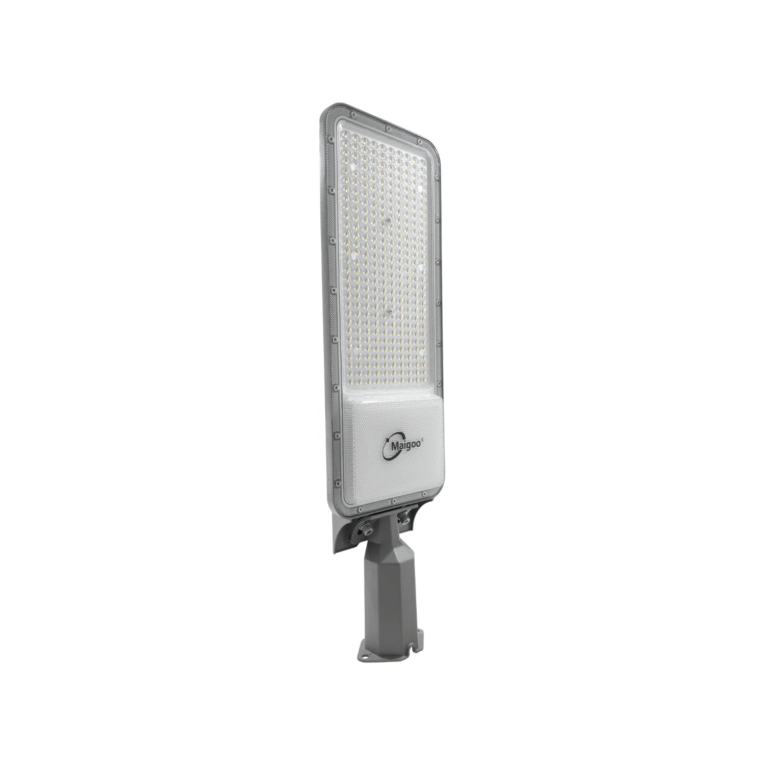 Lámpara urbana LED Maigoo 200W gris plateada para iluminación vial exterior eficiente y moderna