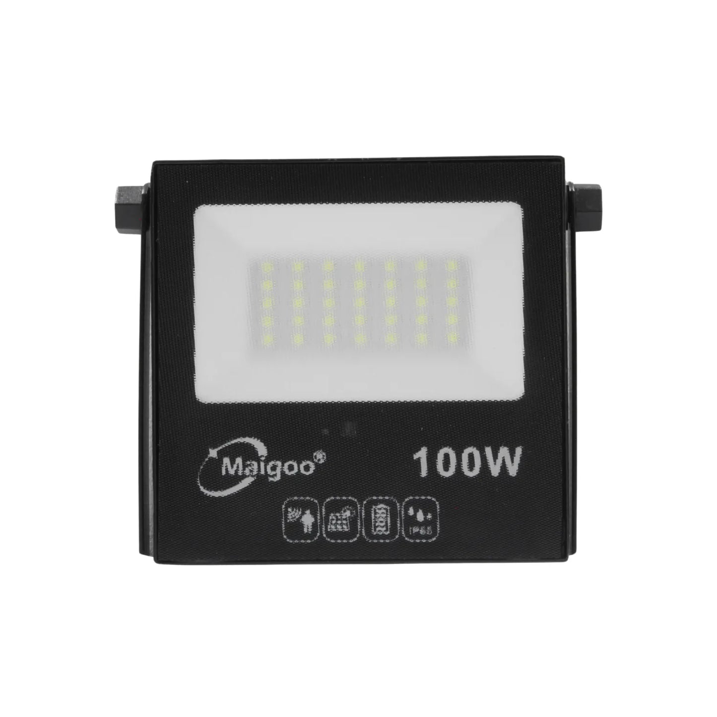 Reflector solar LED Maigoo 100W negro para exteriores, resistente al agua IP65