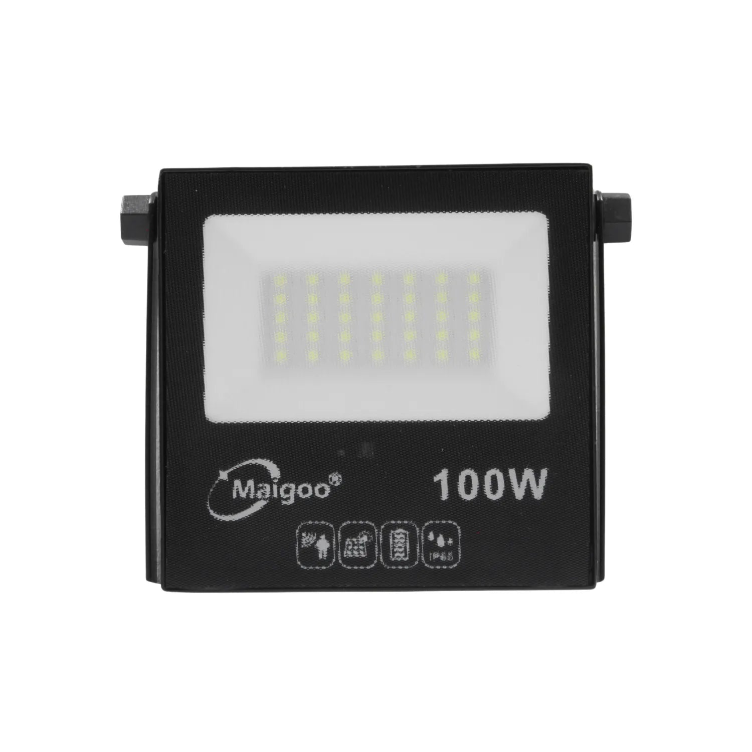 Reflector solar LED Maigoo 100W negro para exteriores, resistente al agua IP65