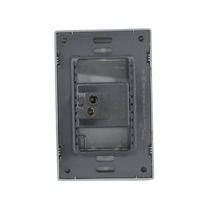 Placa botón timbre Super átomo SA1307-LP gris con conexiones eléctricas. Hecho en China.