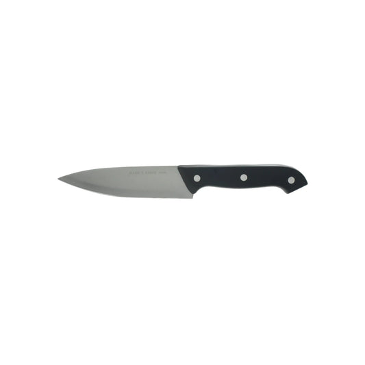 Cuchillo de cocina Mark's Knife 666031 con hoja de acero inoxidable y mango de plástico negro