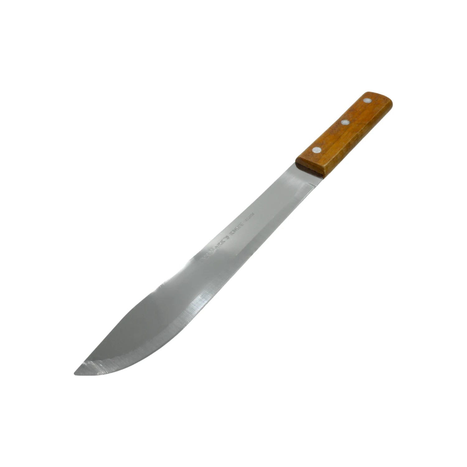 Cuchillo cebollero Mark's Knife con mango de madera marrón y hoja de acero inoxidable