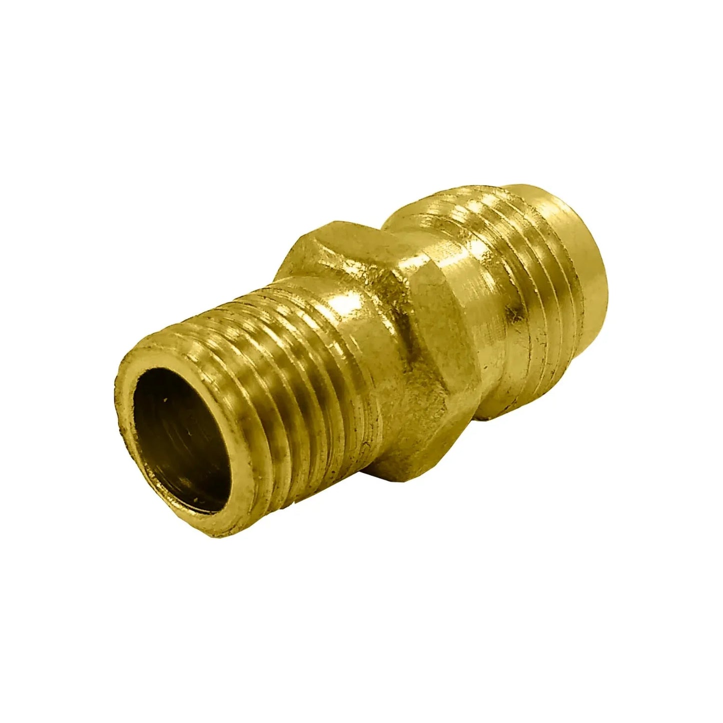 Niple terminal 3/8"x1/4" (10x6 mm) latonado
