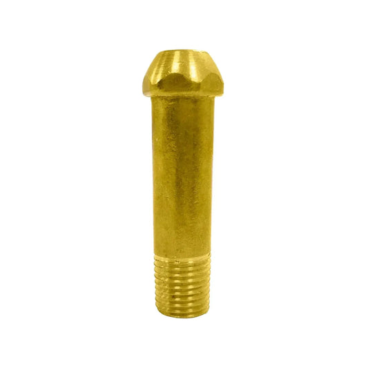 Tornillo de bronce tipo perno con cabeza cónica y rosca inferior para conexiones de plomería o ferretería