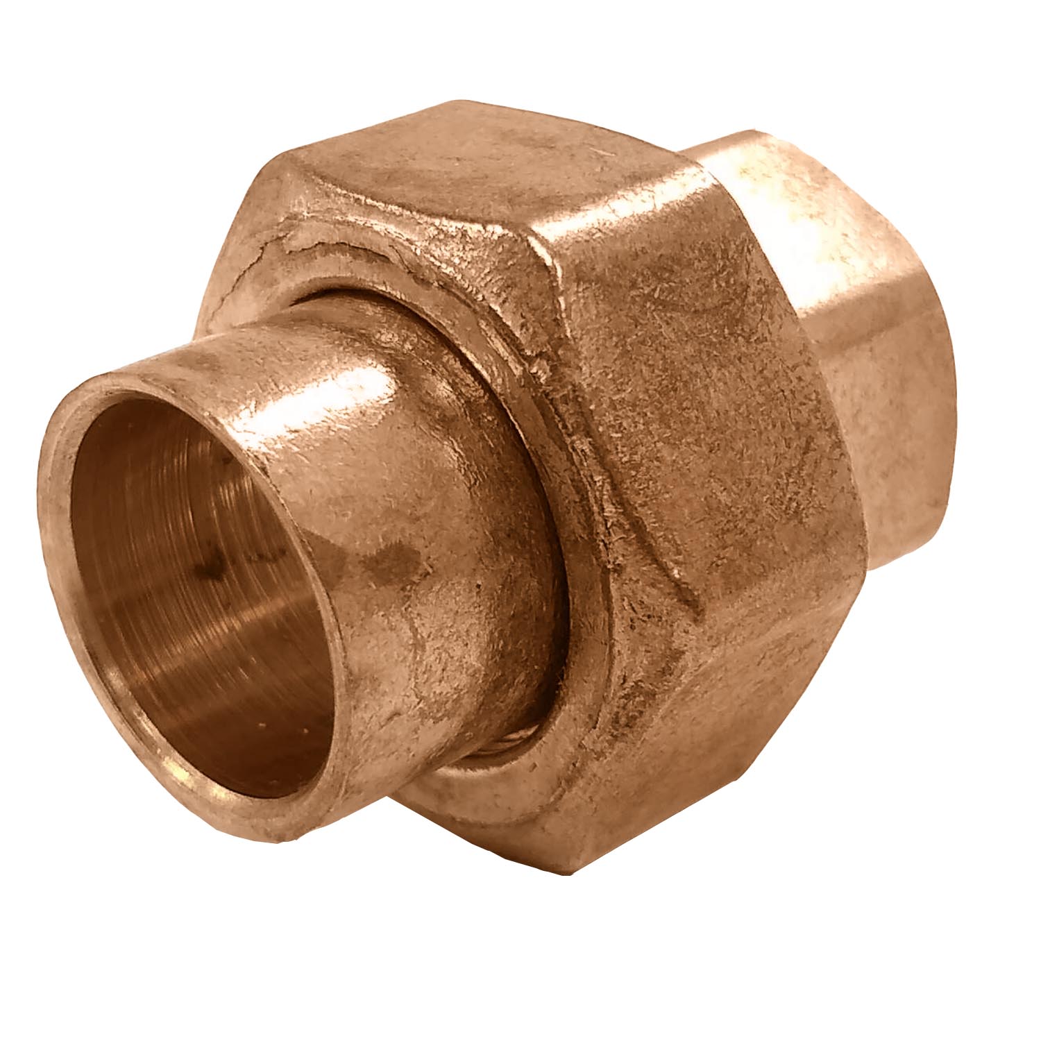 Tuerca unión soldable de cobre de 1/2 pulgada (13 mm) para conexiones de tuberías de fontanería