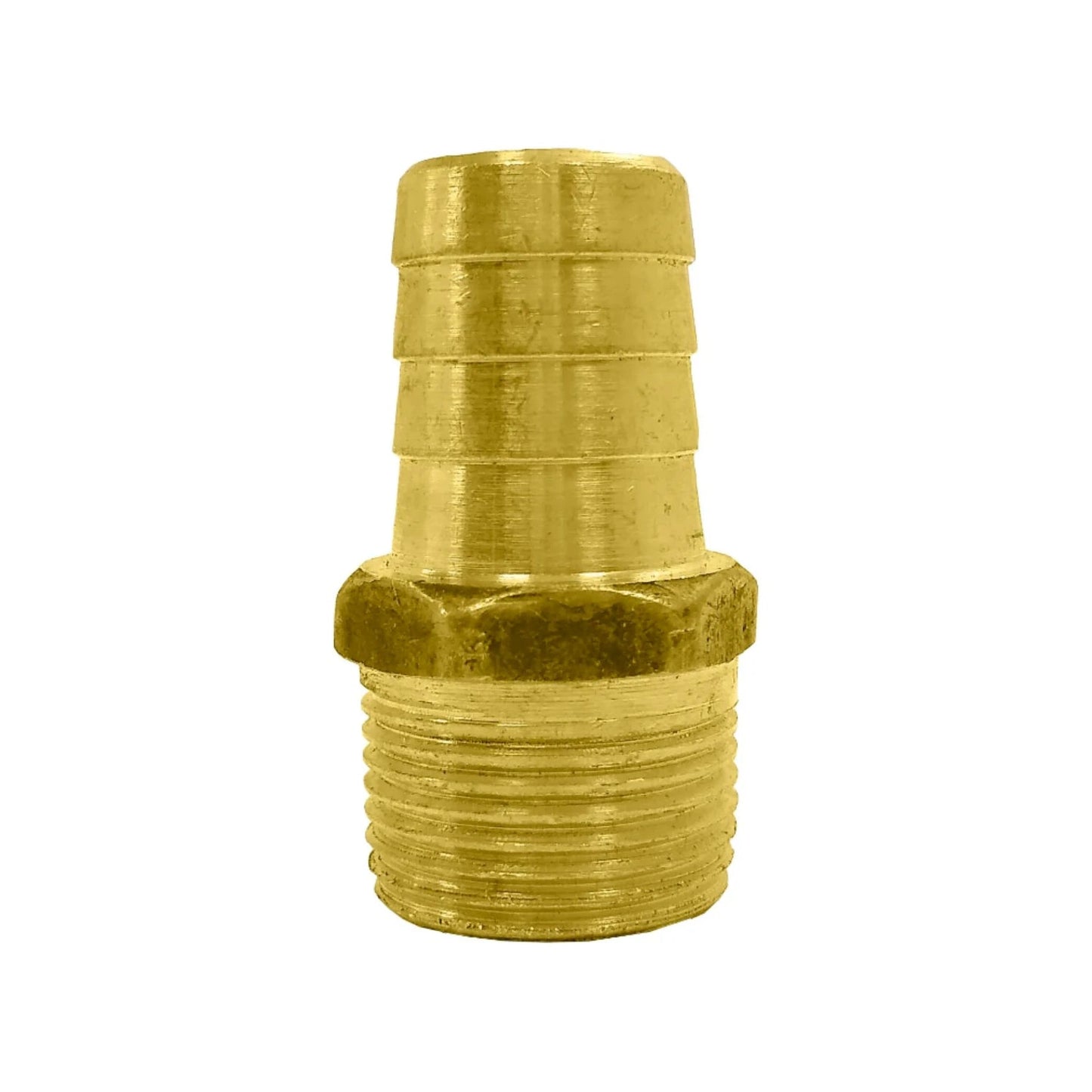 Conector de latón para manguera poliducto, espiga a rosca macho 3/4", adaptador de fontanería y riego