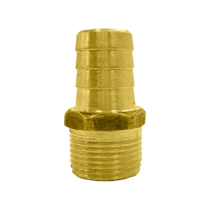 Adaptador de latón para poliducto con espiga ranurada y cuerda exterior macho 3/4"