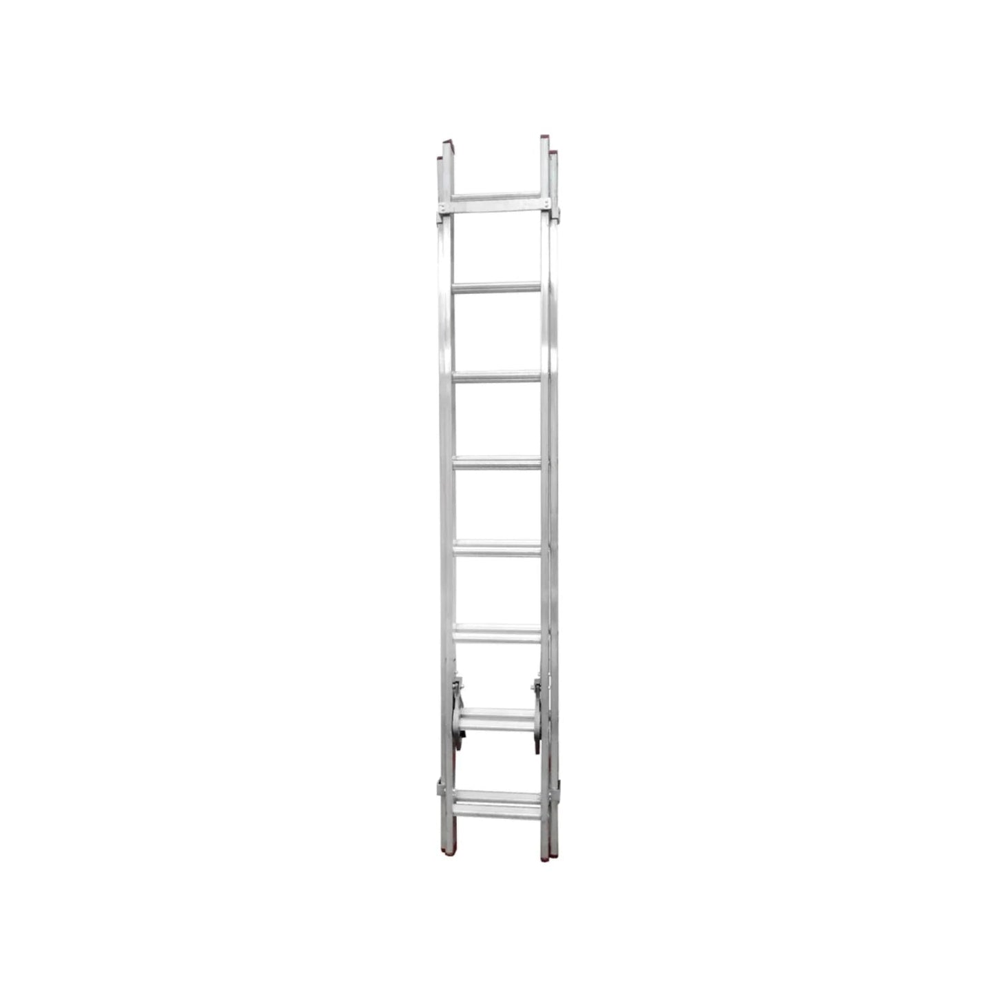 Escalera de extensión de aluminio 16 peldaños para trabajos en altura