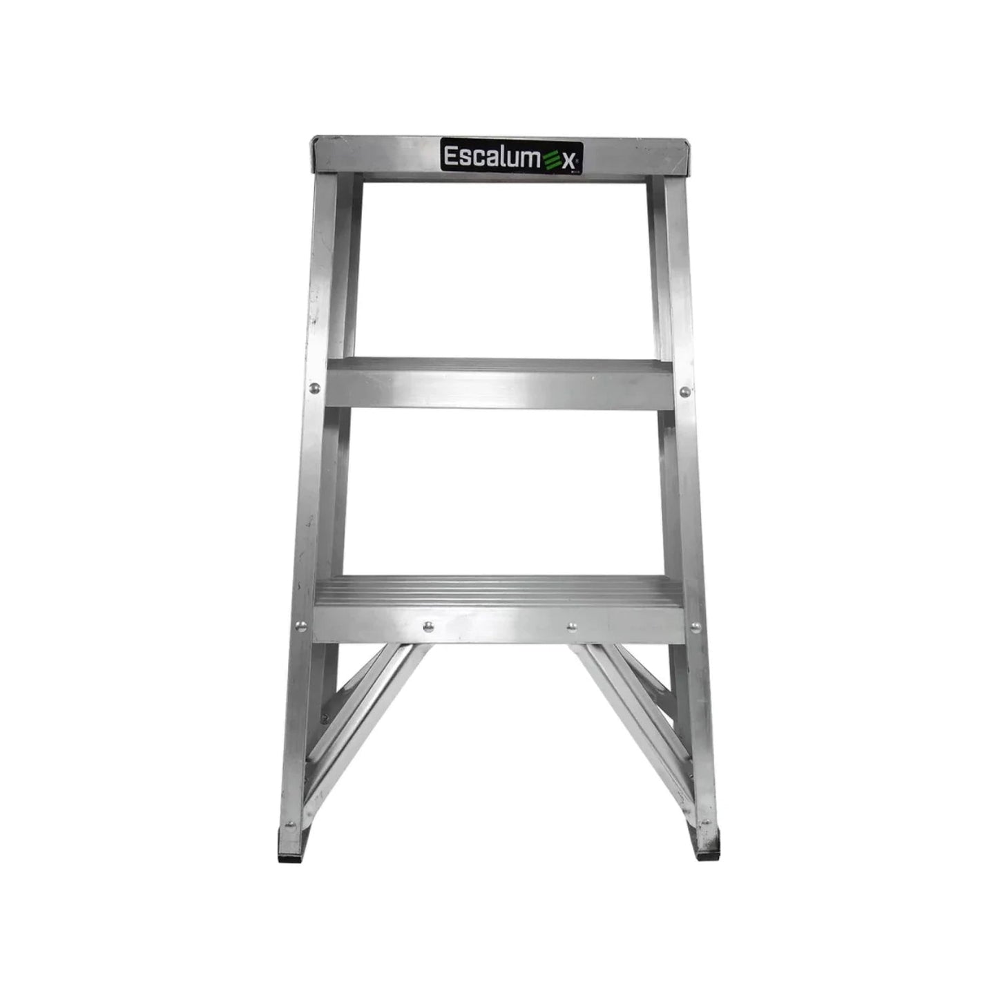 Escalera tijera 2 peldaños aluminio Escalumex ligera para hogar y trabajo