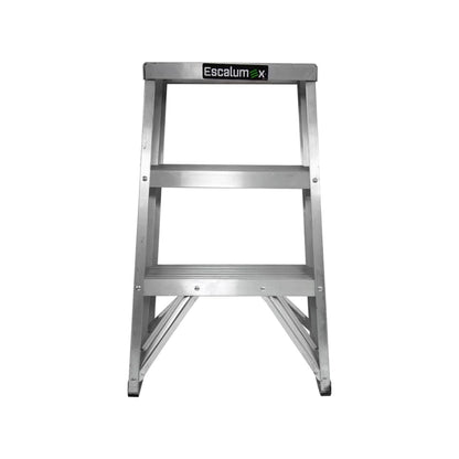 Escalera tijera 2 peldaños aluminio Escalumex ligera para hogar y trabajo