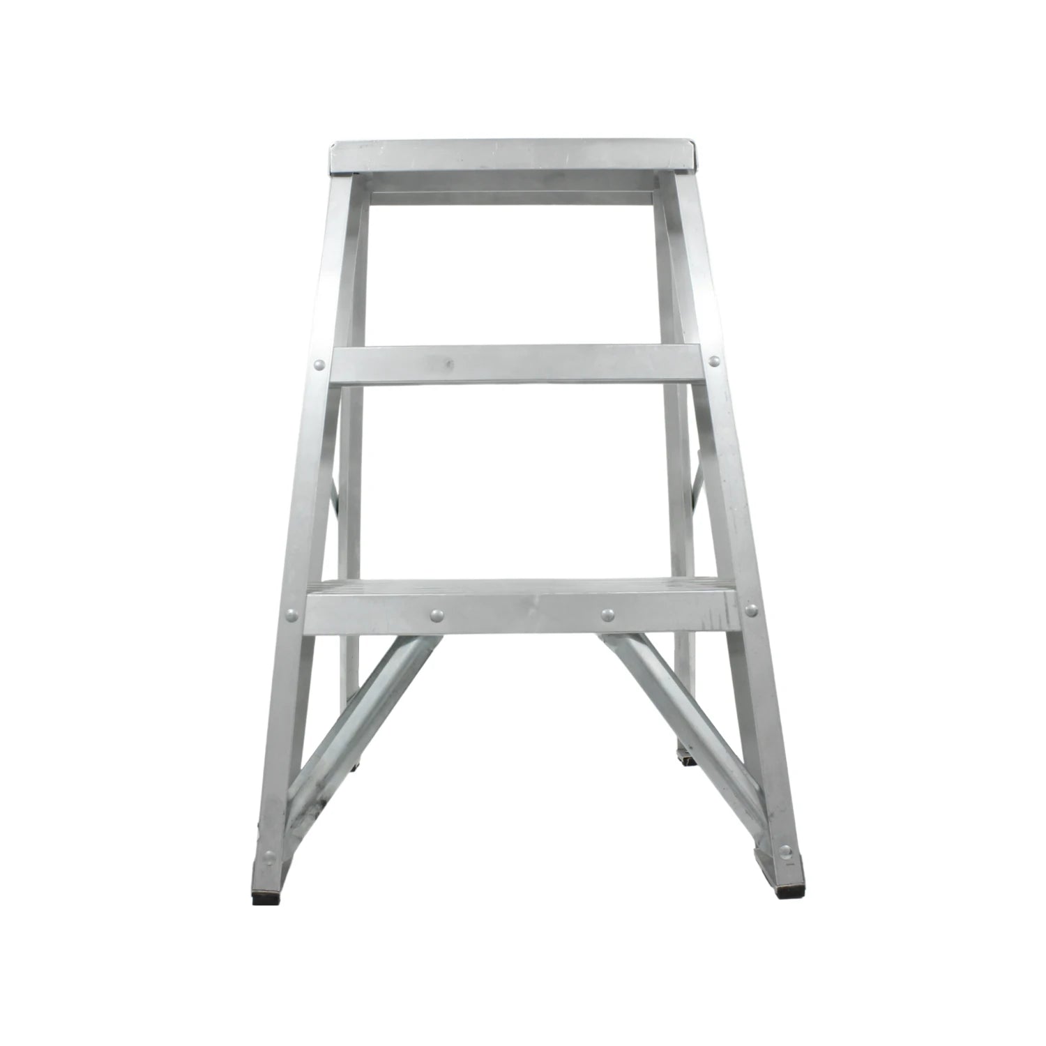 Escalera de tijera de aluminio con 3 peldaños, ligera, resistente y plegable para uso doméstico