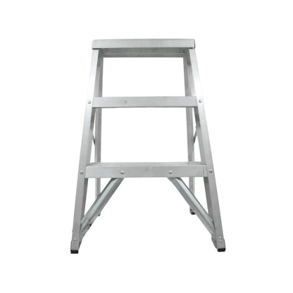 Escalera de tijera de aluminio con 3 peldaños, ligera, resistente y plegable para uso doméstico