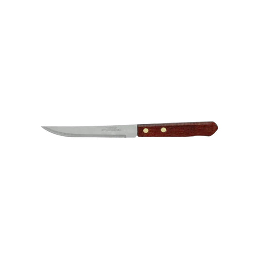 Cuchillo 5" liso mango de madera Lobo 204-05