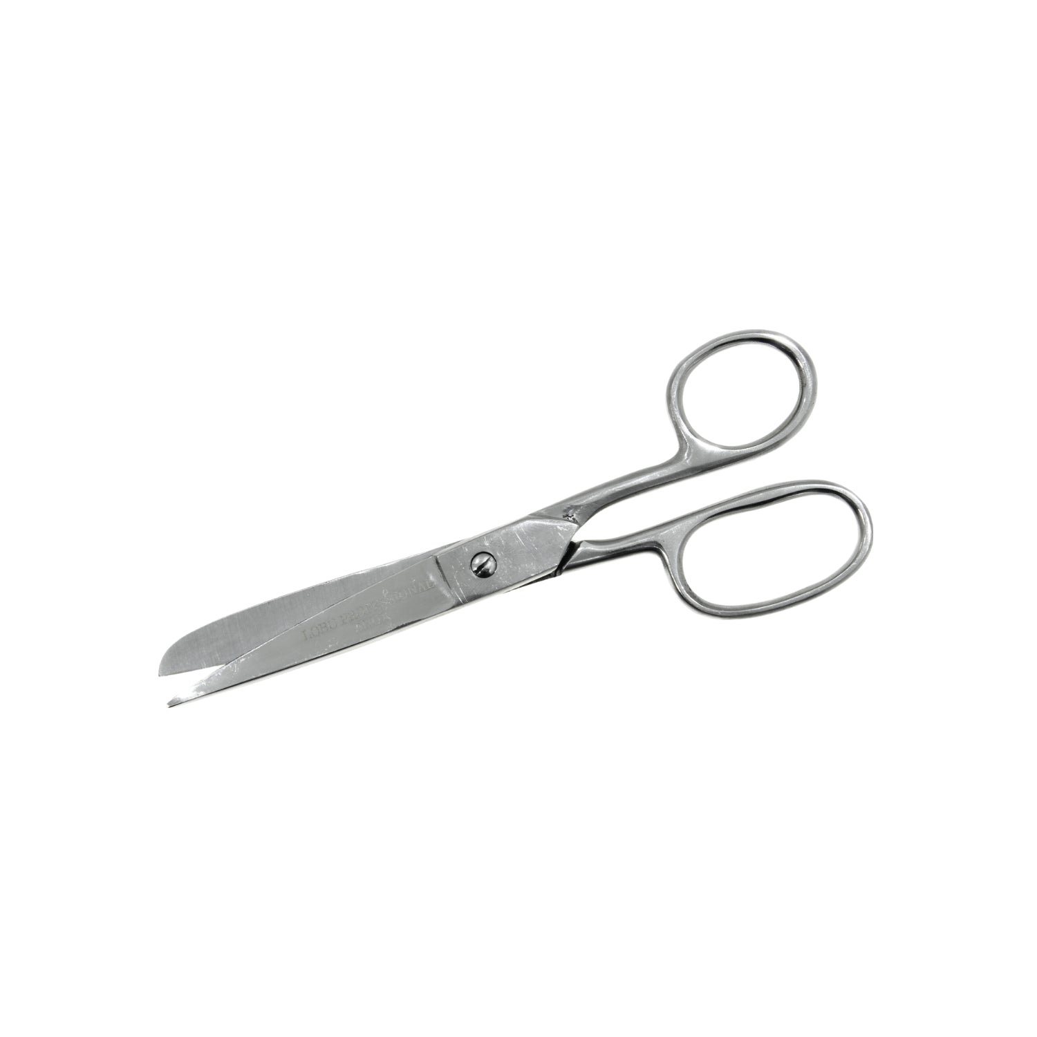 Tijera de costura Lobo profesional 6'' acero inoxidable, hojas plateadas punta redonda
