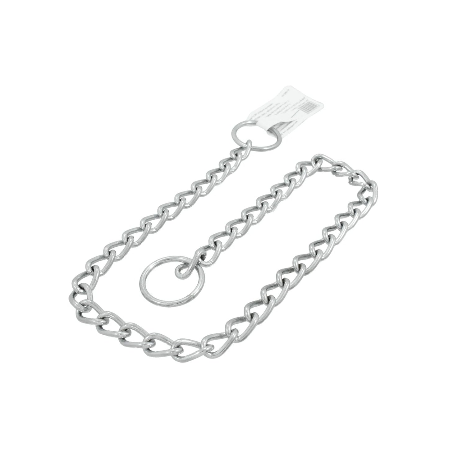 Cadena de corrección para perro, metálica cromada, con argollas deslizantes, 3.5mm x 66cm