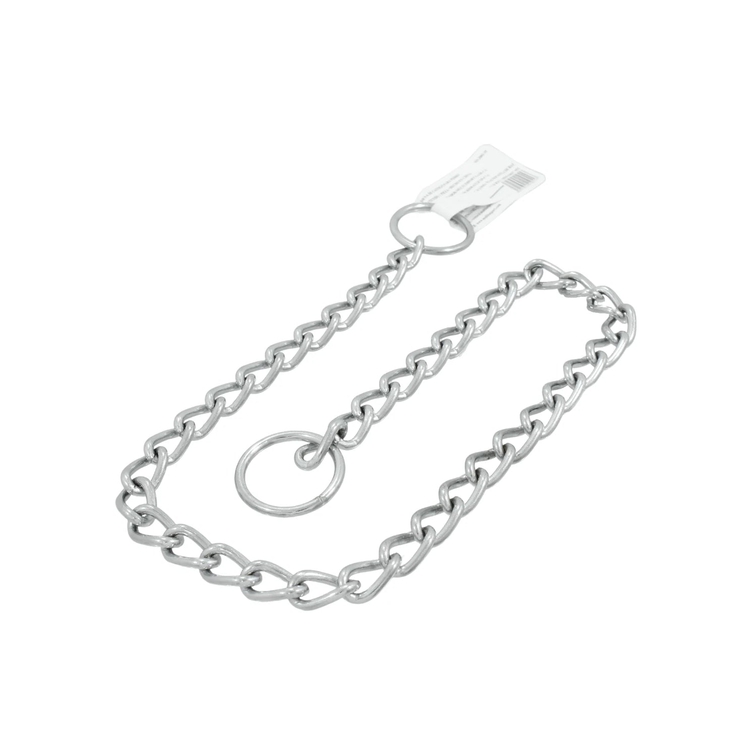 Cadena de corrección para perro, metálica cromada, con argollas deslizantes, 3.5mm x 66cm