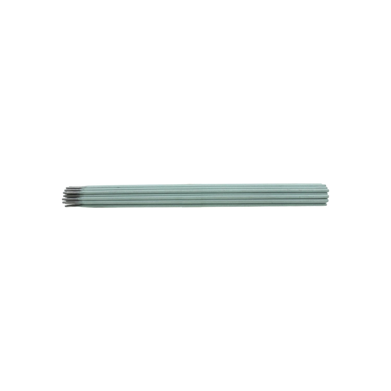 Electrodos de soldadura 6013 de 1/8, varillas apiladas en tono verde claro para soldar acero