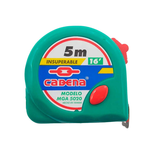 Flexómetro 5 metros Cadena MGA 5020