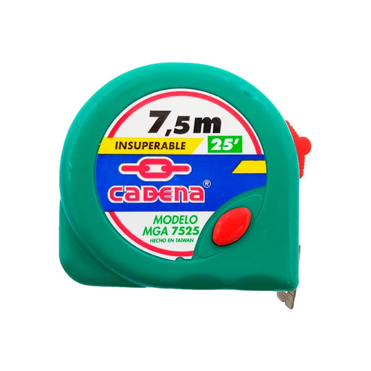 Flexómetro 7.5 metros Cadena MGA 7525