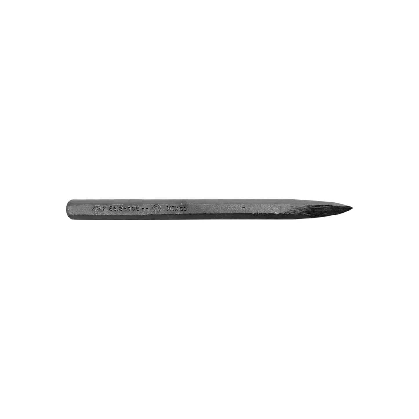 Cuña punzón hexagonal de acero 7/8" (22.2mm) x 30cm, herramienta manual resistente para talleres