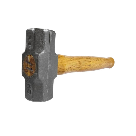Marro CH octagonal de 2 libras con mango de madera, cabeza de acero gris oscuro para trabajo pesado.