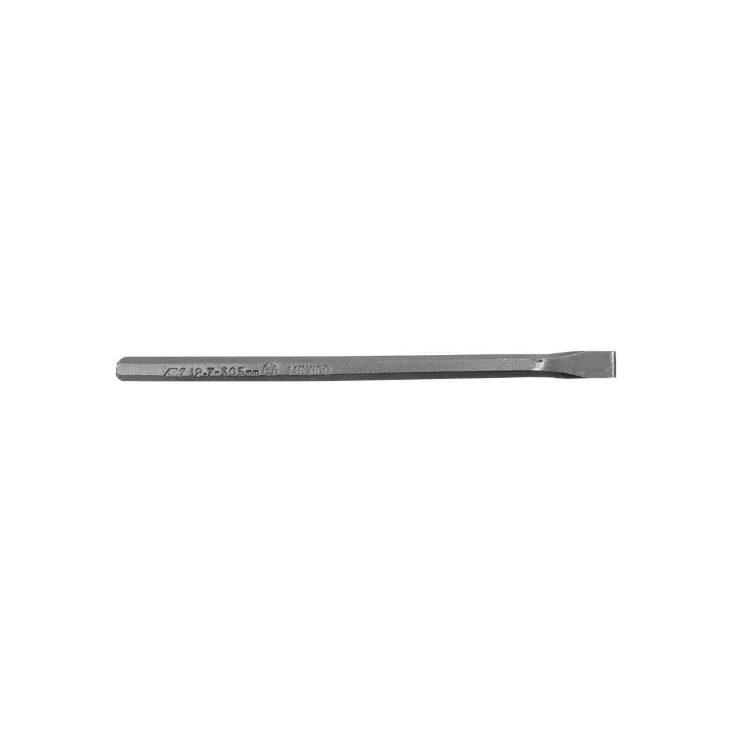 Cincel de acero hexagonal de 1/2" x 12" (305mm) para trabajos de demolición y corte