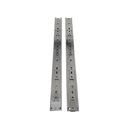 Correderas de extensión delgada metálicas para cajones, par de guías 30 cm acabado cromado