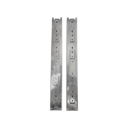 Juego de 2 correderas metálicas plateadas de extensión completa, guías de riel para cajones de muebles