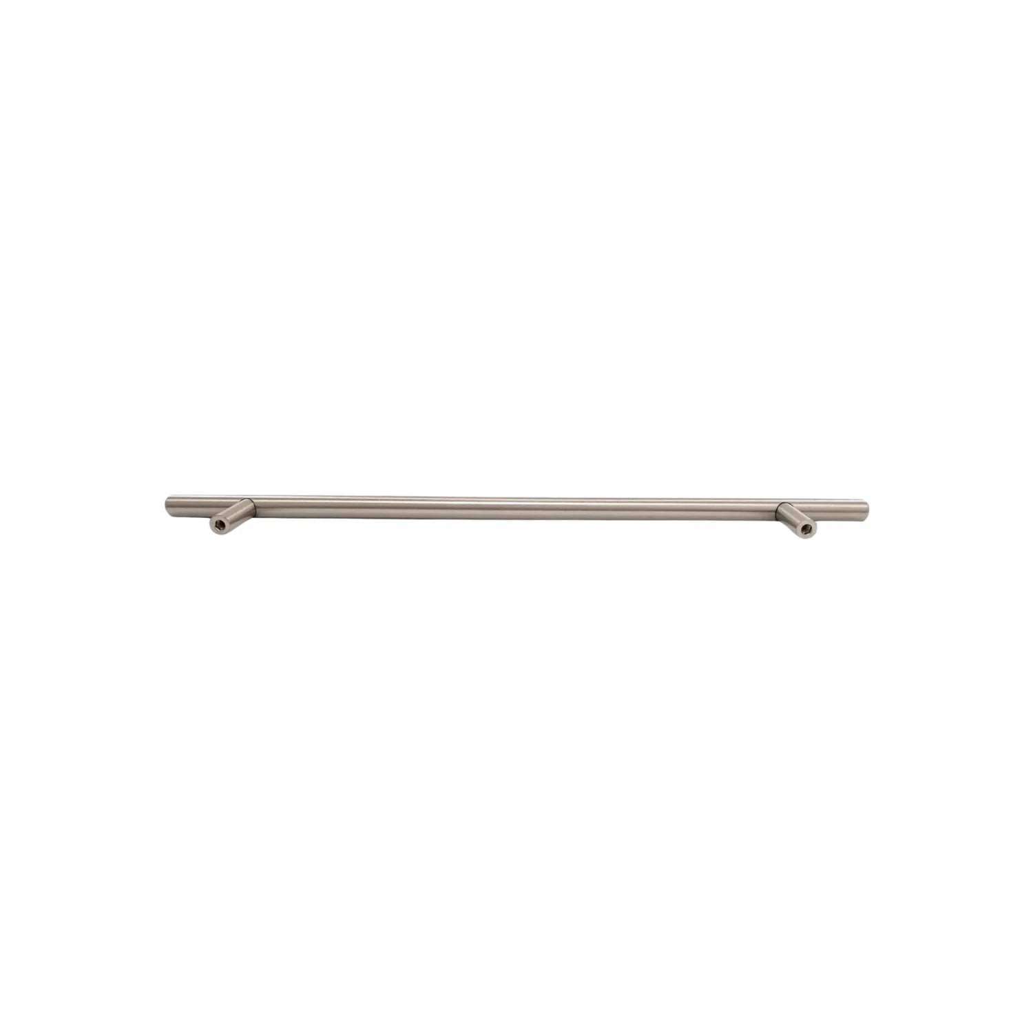 Jaladera de barra 256mm de acero níquel satinado para muebles y cajones
