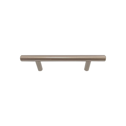 Tirador de barra recto de acero níquel satinado 96mm para gabinetes y cajones modernos
