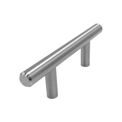 Jaladera 64 mm barra de acero níquel satinado Handy Home 7999