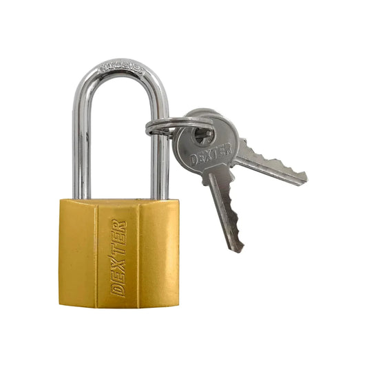 Candado 30 mm gancho largo dorado Dexter 16916