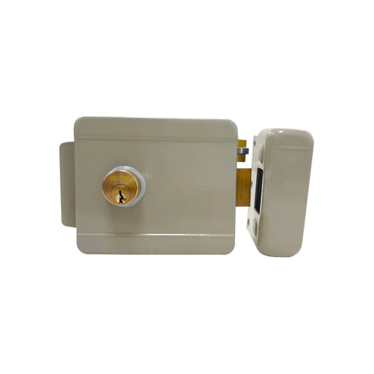 Cerradura/Chapa eléctrica sobreponer derecha beige Dexter 5809