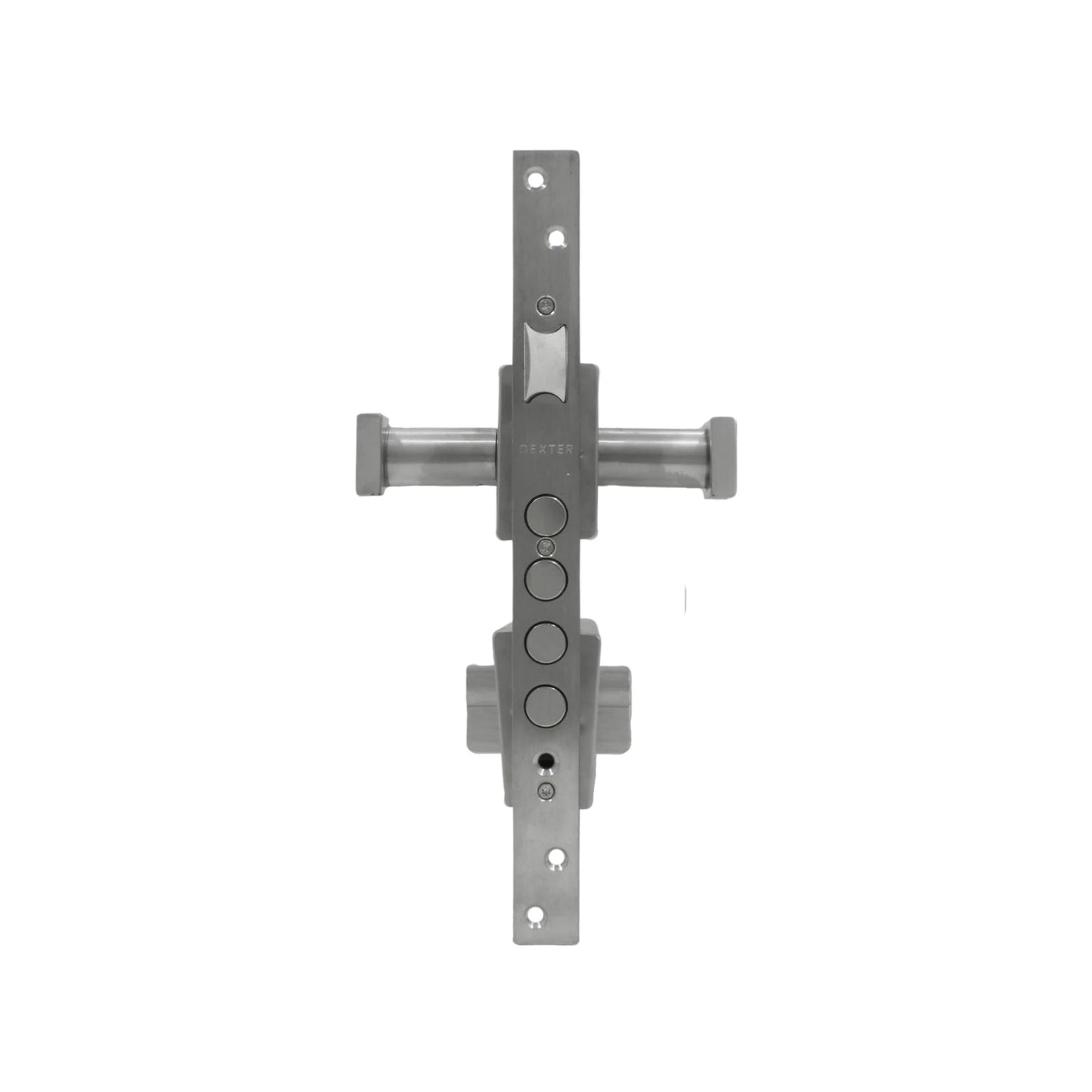 Cerradura multipunto alta seguridad Dexter para puerta de aluminio, acabado metálico gris