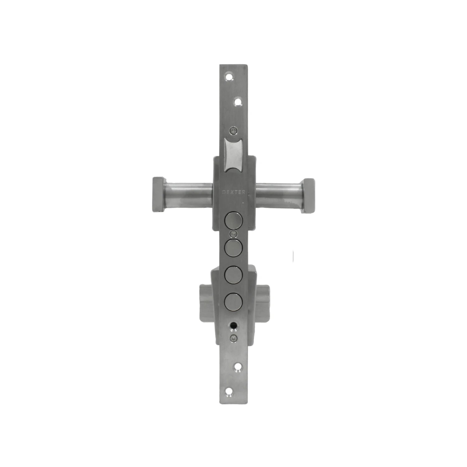 Cerradura multipunto alta seguridad Dexter para puerta de aluminio, acabado metálico gris