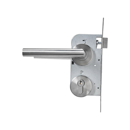 Cerradura de manija Dexter para puerta, acabado acero inoxidable cepillado con cilindro de seguridad