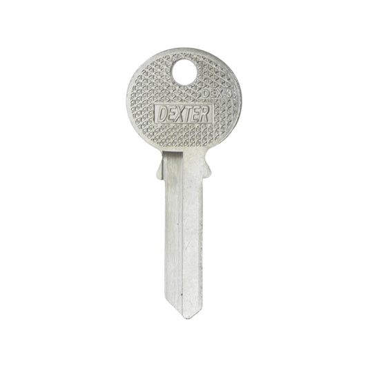 Forja de llave virgen Dexter DEX-3 niquelada, ideal para duplicado de llaves de seguridad en cerrajería