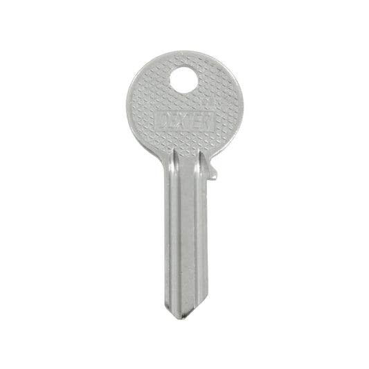 Forja para llave DEXTER DEX-1 niquelada, repuesto metálico para duplicado de llaves.