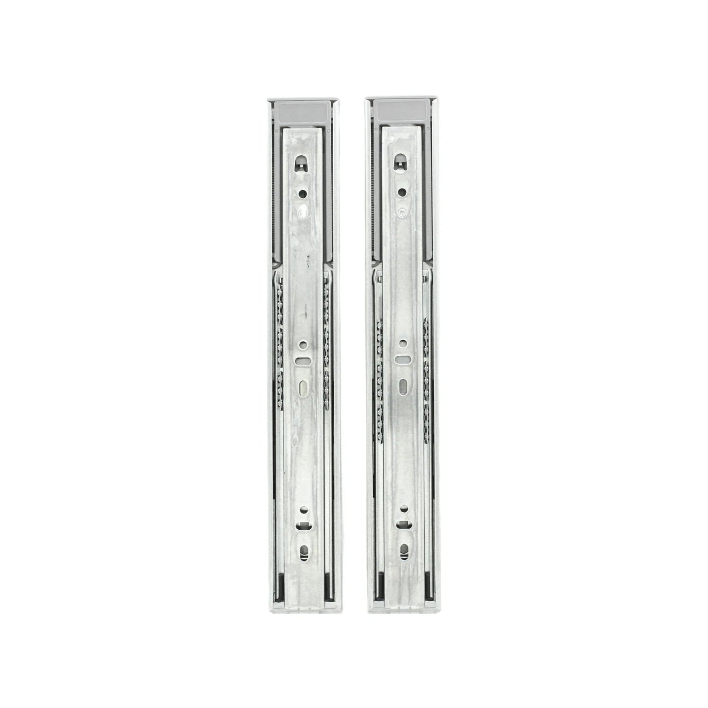 Correderas de cajón metálicas, par de rieles de extensión, acabado galvanizado para muebles