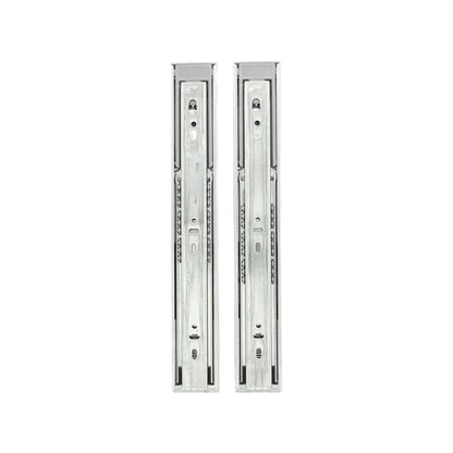 Correderas de cajón metálicas, par de rieles de extensión, acabado galvanizado para muebles