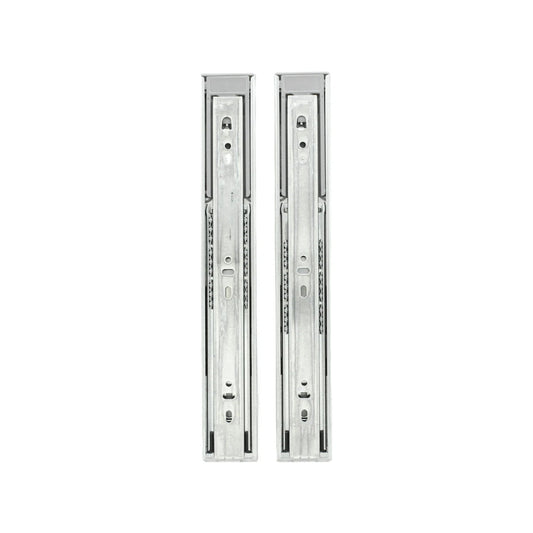 Correderas de cajón metálicas, par de rieles de extensión, acabado galvanizado para muebles